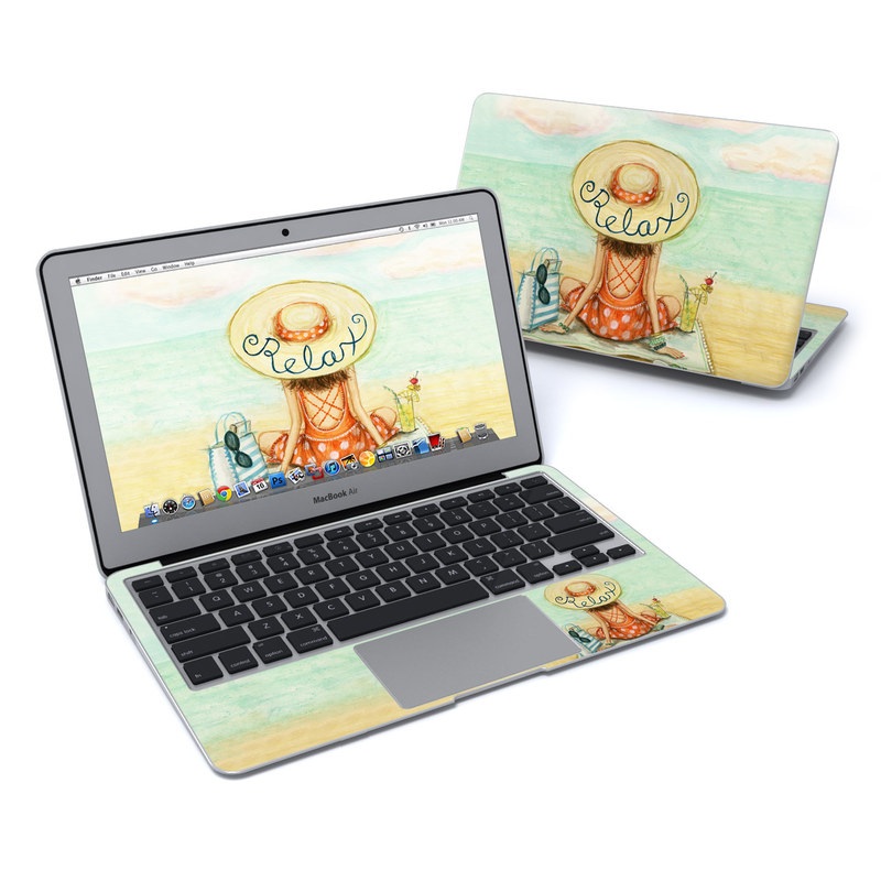 MacBook Air 11in Skin - Relaxing on Beach (Image 1)
