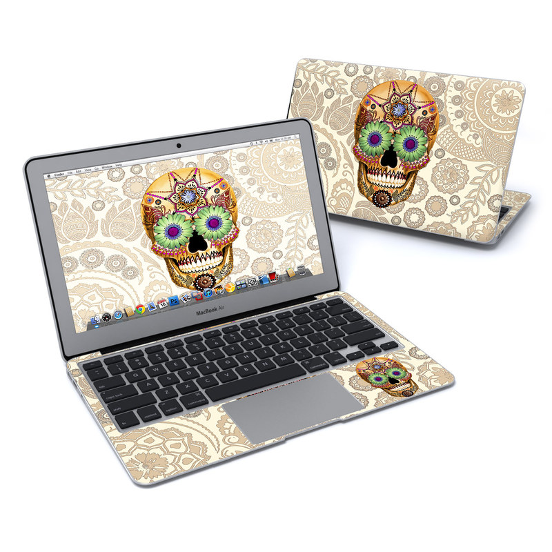 MacBook Air 11in Skin - Sugar Skull Bone (Image 1)