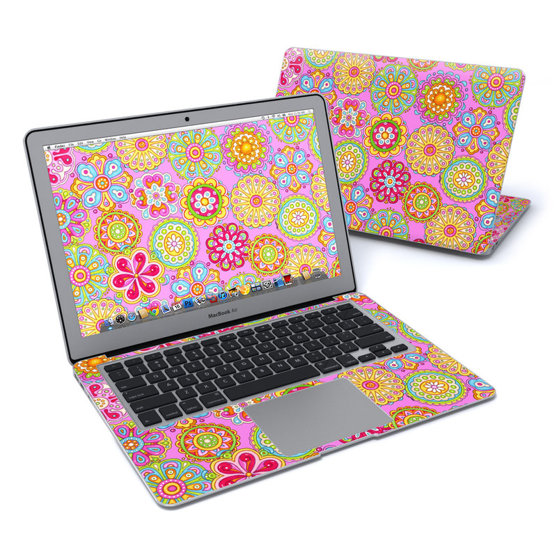 MacBook Air 13in Skin - Bright Flowers (Image 1)