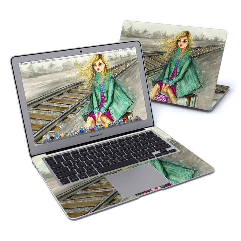 MacBook Air 13in Skin - Lulu Waiting by the Train Tracks (Image 1)