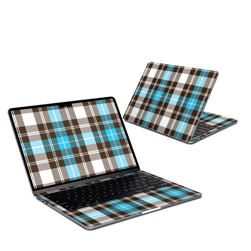 MacBook Air (M2, 2022) Skin - Turquoise Plaid (Image 1)