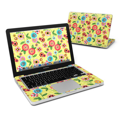 MacBook Pro 13in Skin - Button Flowers