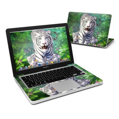 MacBook Pro 13in Skin - White Tigers