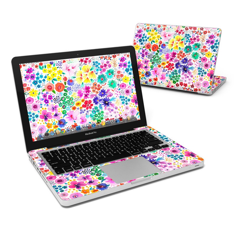 MacBook Pro 13in Skin - Artful Little Flowers (Image 1)