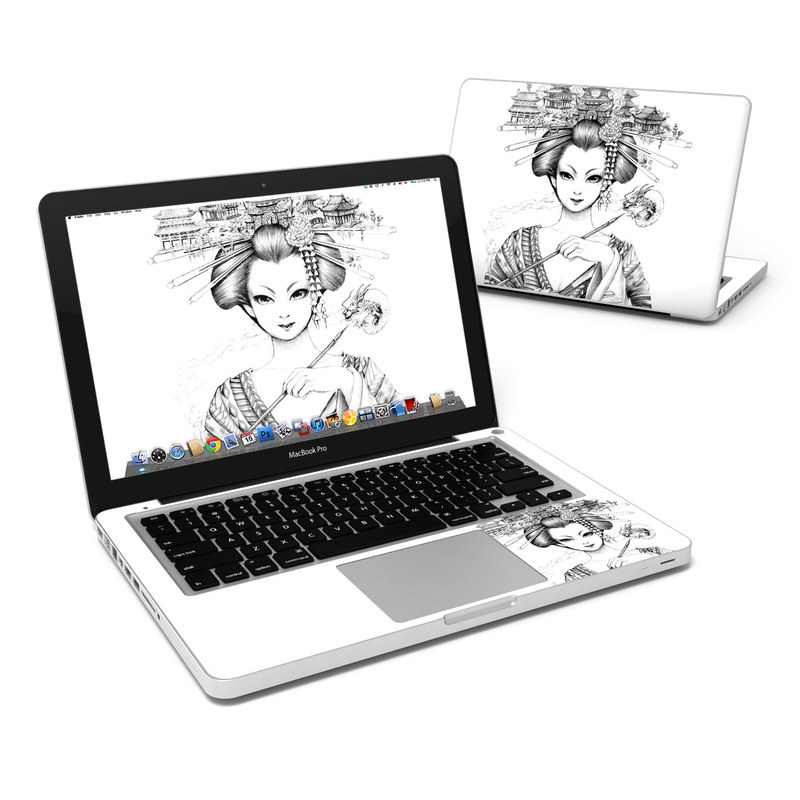MacBook Pro 13in Skin - Geisha Sketch (Image 1)