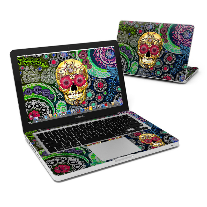 MacBook Pro 13in Skin - Sugar Skull Paisley (Image 1)