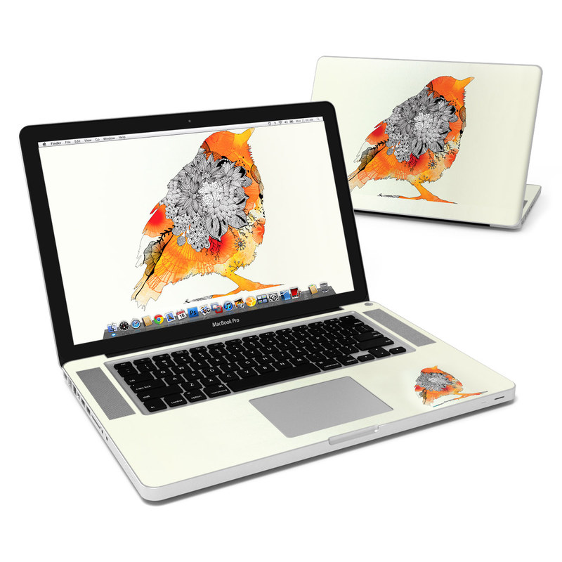MacBook Pro 15in Skin - Orange Bird (Image 1)