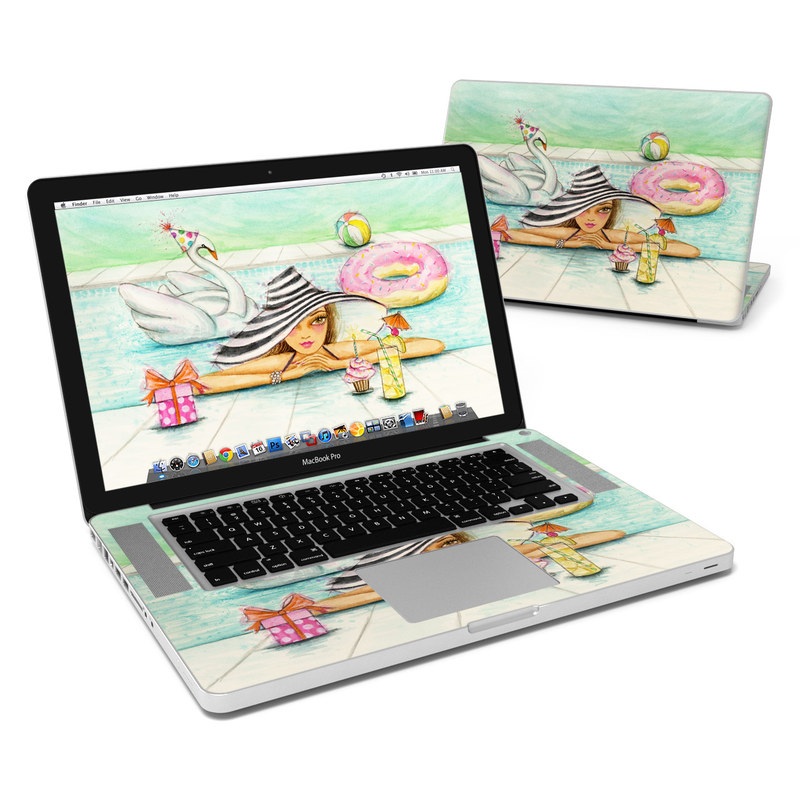 MacBook Pro 15in Skin - Delphine at the Pool Party (Image 1)