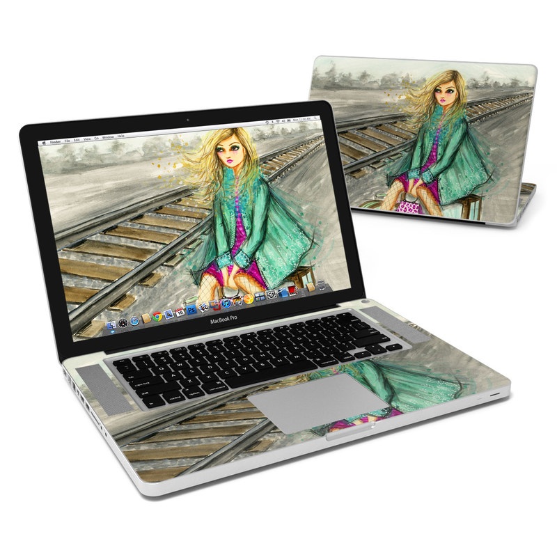 MacBook Pro 15in Skin - Lulu Waiting by the Train Tracks (Image 1)