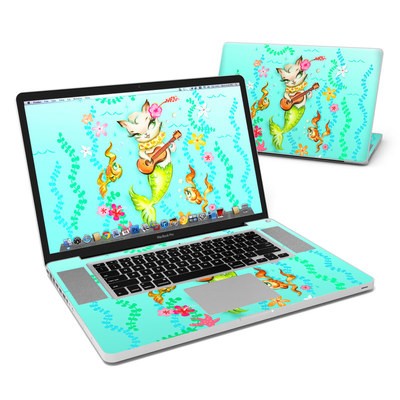 MacBook Pro 17in Skin - Merkitten with Ukelele