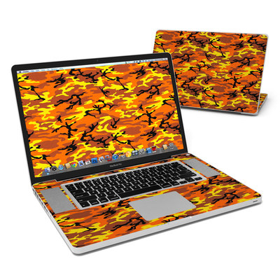 MacBook Pro 17in Skin - Orange Camo