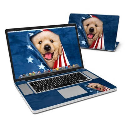 MacBook Pro 17in Skin - Patriotic Retriever