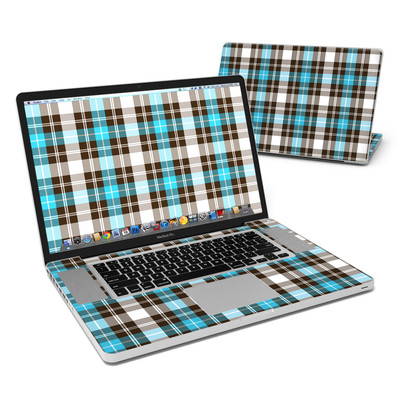 MacBook Pro 17in Skin - Turquoise Plaid