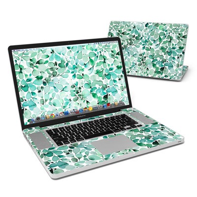 MacBook Pro 17in Skin - Watercolor Eucalyptus Leaves
