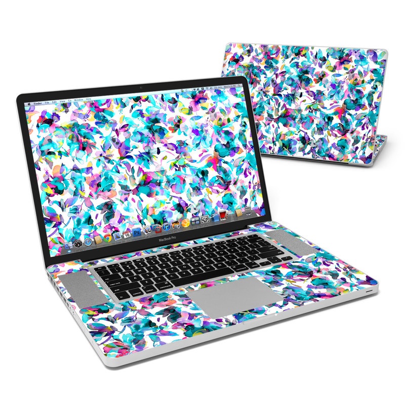 MacBook Pro 17in Skin - Aquatic Flowers (Image 1)