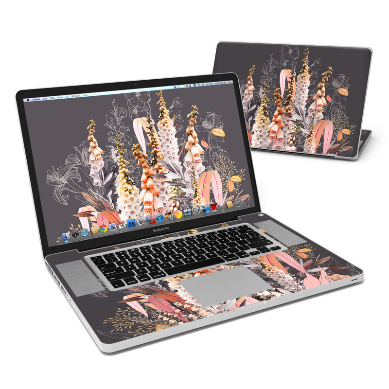 MacBook Pro 17in Skin - Lupines Chocolate (Image 1)