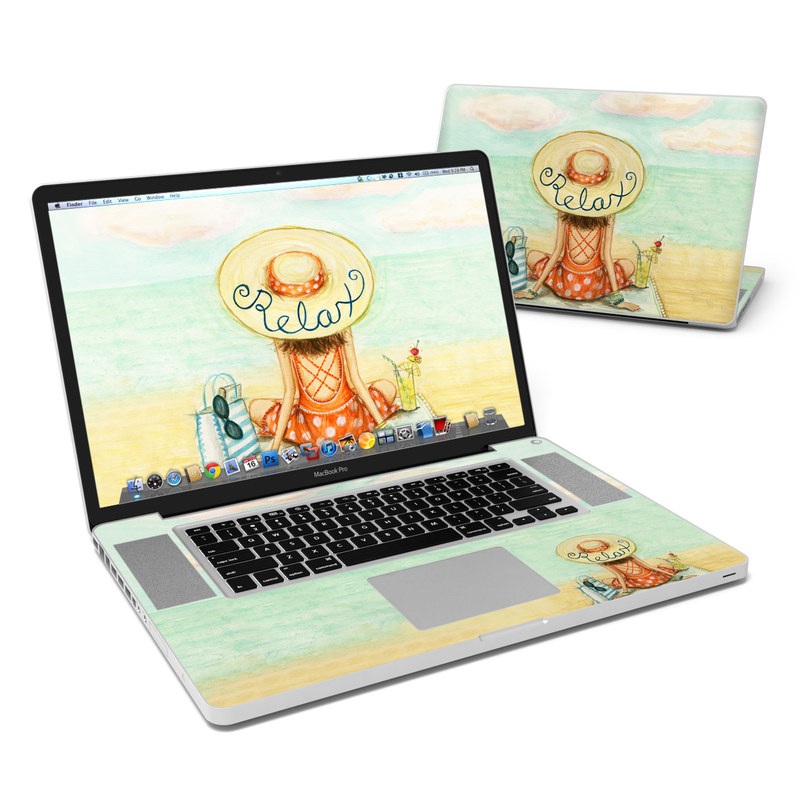 MacBook Pro 17in Skin - Relaxing on Beach (Image 1)