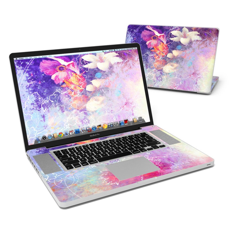MacBook Pro 17in Skin - Sketch Flowers Lily (Image 1)