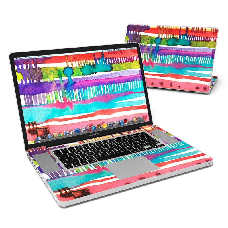 MacBook Pro 17in Skin - Watercolor Lines (Image 1)