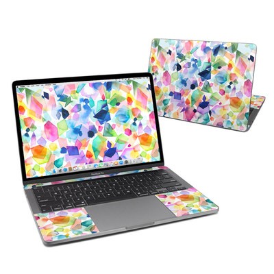 MacBook Pro 13in (2020) Skin - Watercolor Crystals and Gems