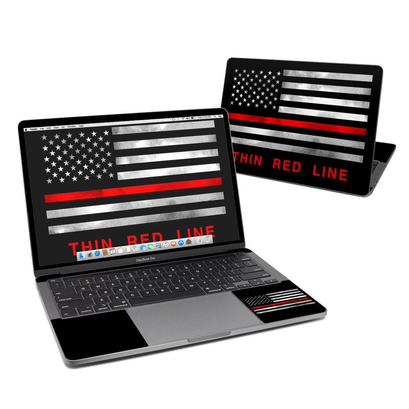 MacBook Pro 13in (2020) Skin - Thin Red Line (Image 1)