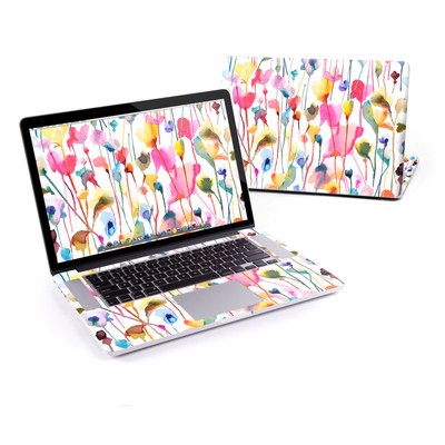 MacBook Pro Retina 13in Skin - Watercolor Wild Flowers