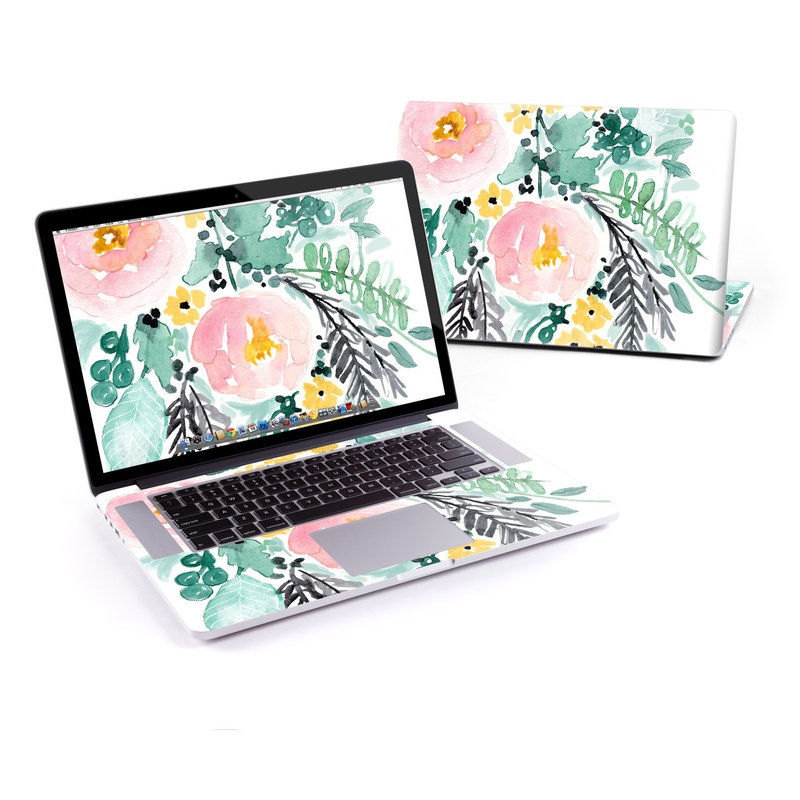 MacBook Pro Retina 13in Skin - Blushed Flowers (Image 1)