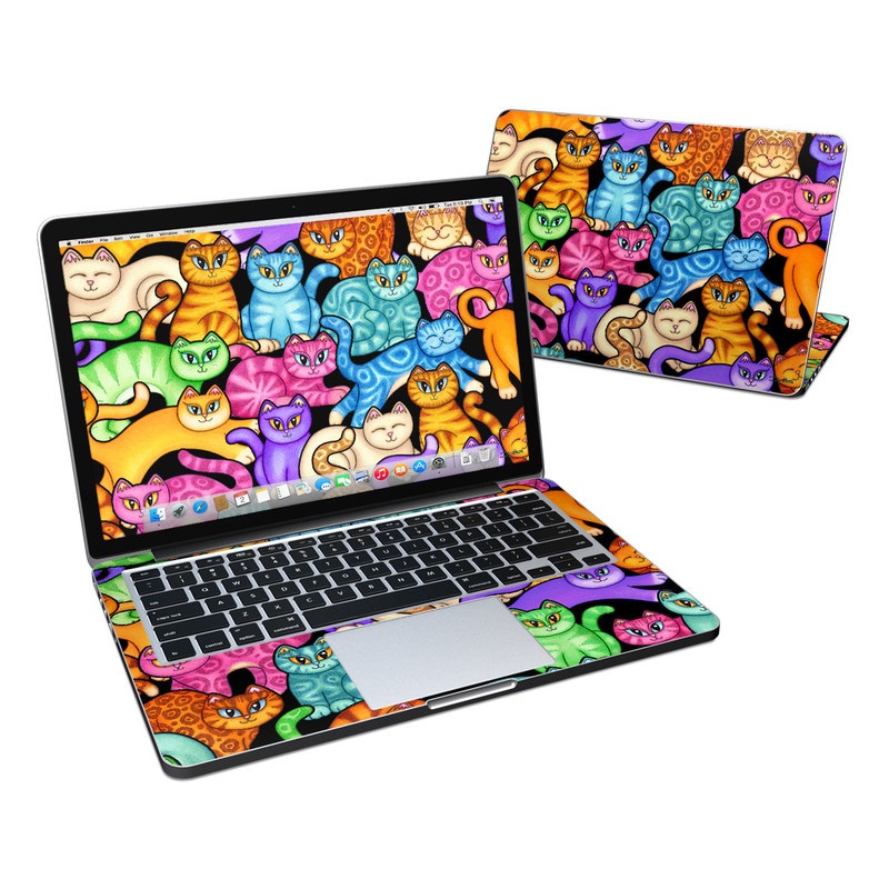 MacBook Pro Retina 13in Skin - Colorful Kittens (Image 1)