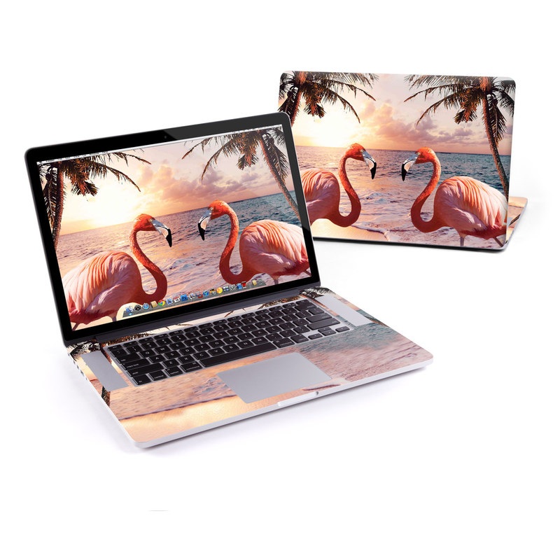 MacBook Pro Retina 13in Skin - Flamingo Palm (Image 1)
