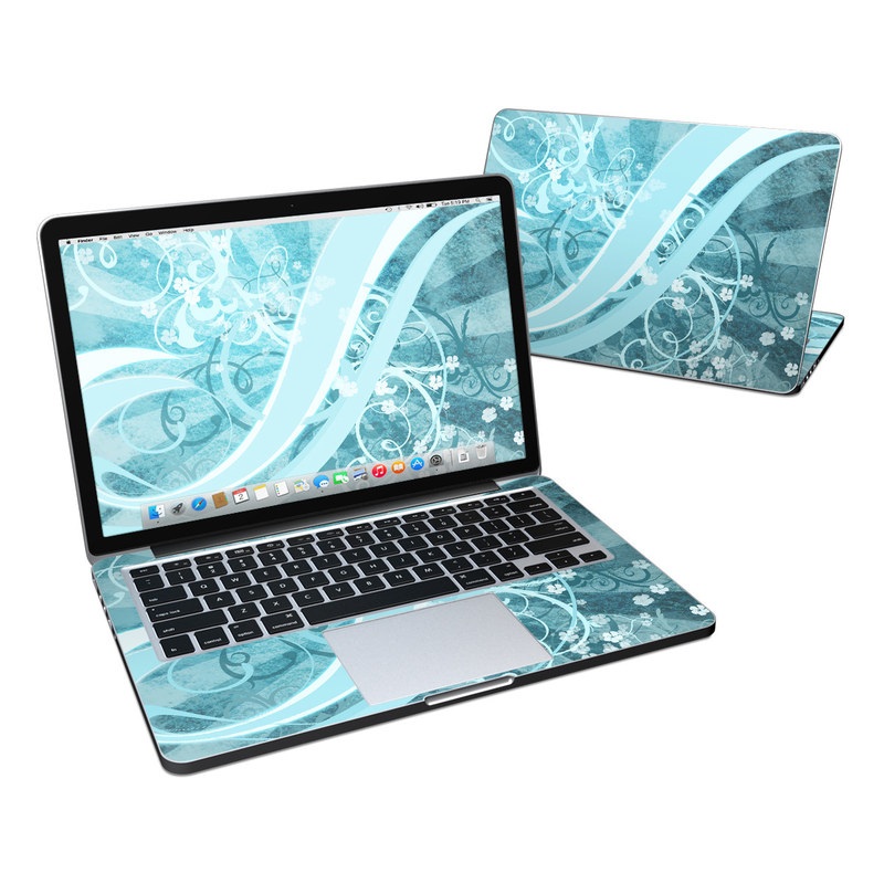 MacBook Pro Retina 13in Skin - Flores Agua (Image 1)