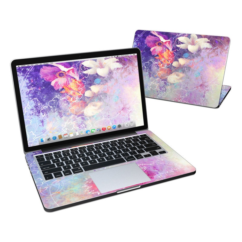 MacBook Pro Retina 13in Skin - Sketch Flowers Lily (Image 1)