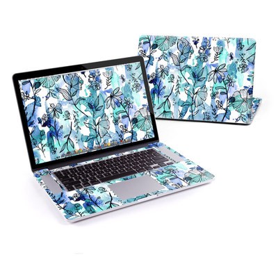 MacBook Pro Retina 15in Skin - Blue Ink Floral