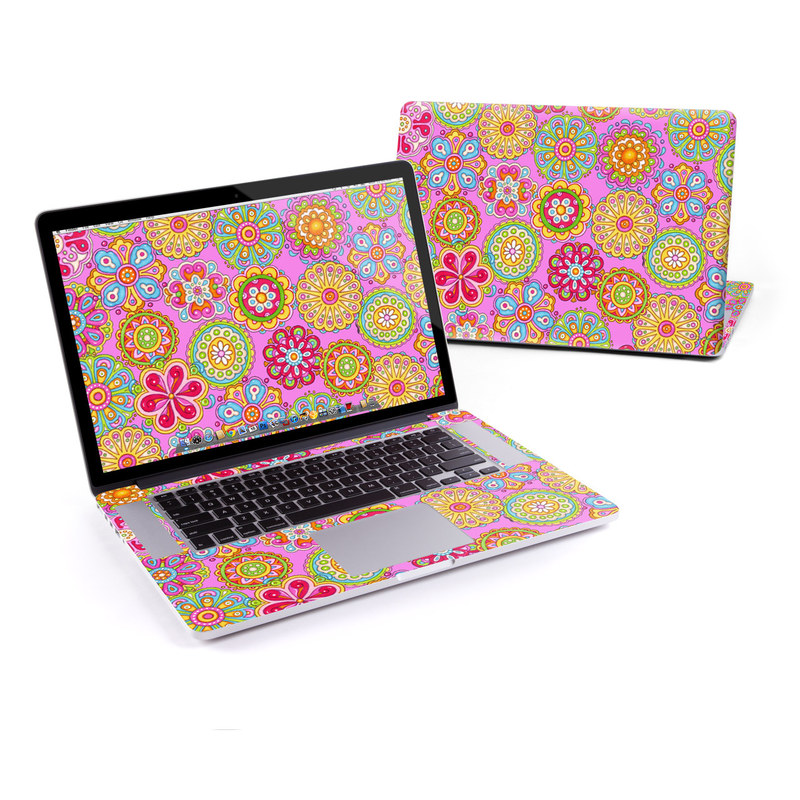 MacBook Pro Retina 15in Skin - Bright Flowers (Image 1)