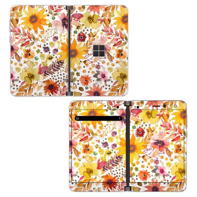 Microsoft Surface Duo Skin - Summer Watercolor Sunflowers