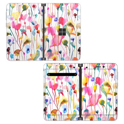 Microsoft Surface Duo Skin - Watercolor Wild Flowers