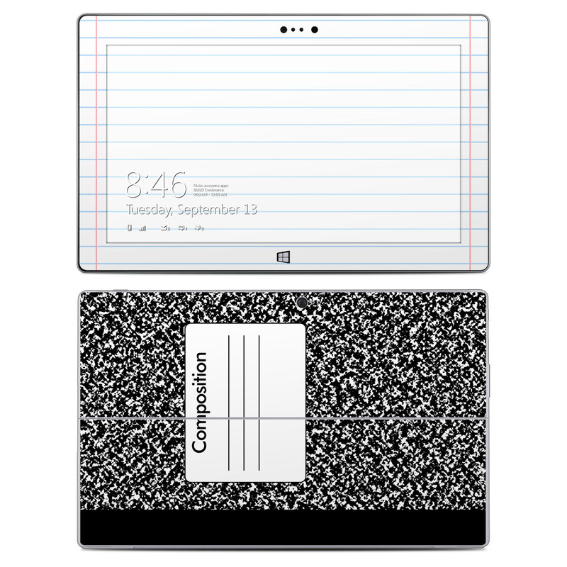 Microsoft Surface 2 Skin - Composition Notebook (Image 1)