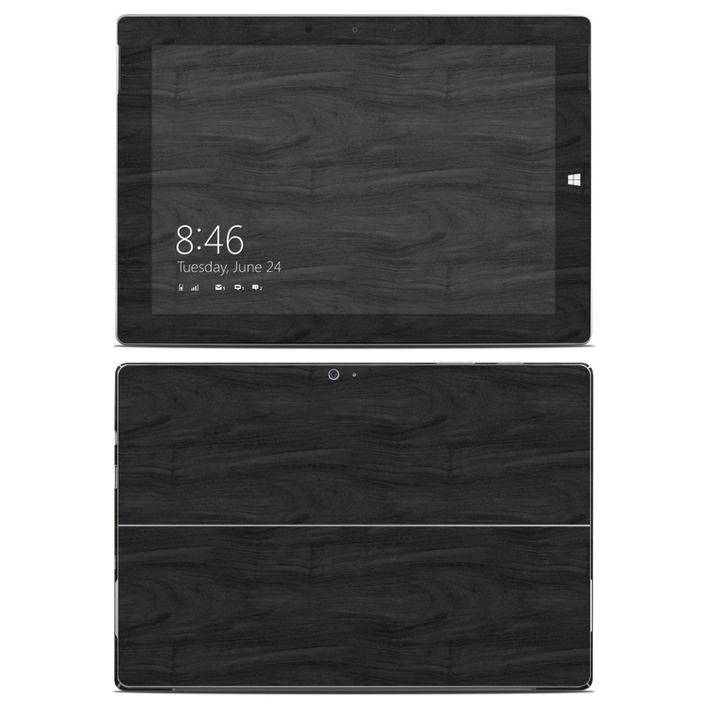 Microsoft Surface 3 Skin - Black Woodgrain (Image 1)