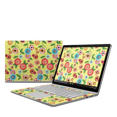 Microsoft Surface Book Skin - Button Flowers