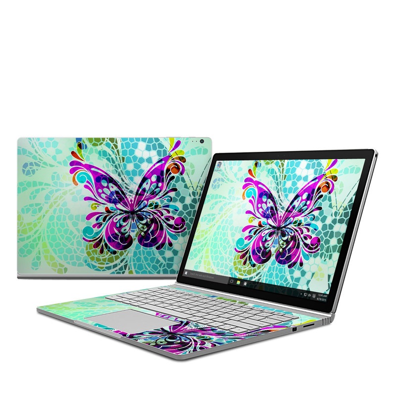Microsoft Surface Book Skin - Butterfly Glass (Image 1)