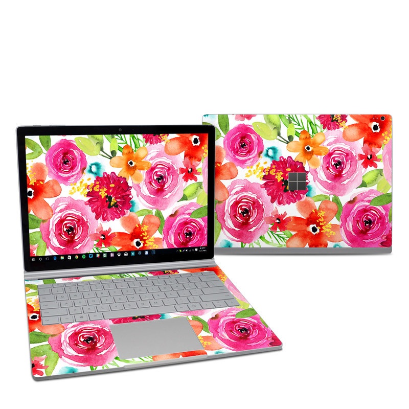 Microsoft Surface Book 2 13.5in (i7) Skin - Floral Pop (Image 1)