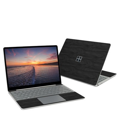 Microsoft Surface Laptop Go Skin - Black Woodgrain