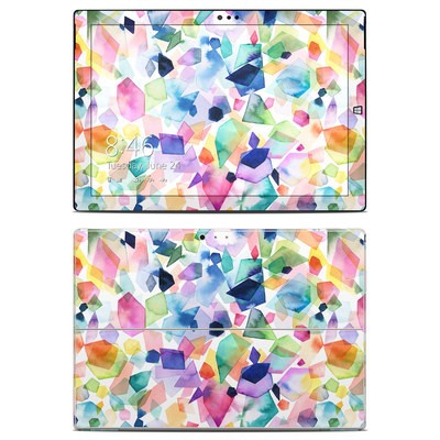Microsoft Surface Pro 3 Skin - Watercolor Crystals and Gems