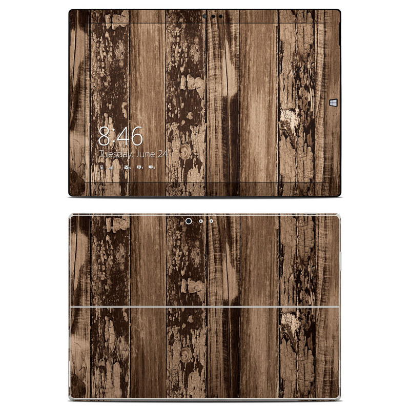 Microsoft Surface Pro 3 Skin - Weathered Wood (Image 1)