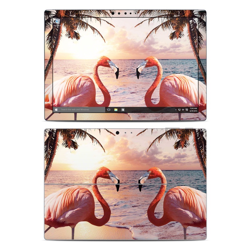 Microsoft Surface Pro 4 Skin - Flamingo Palm (Image 1)