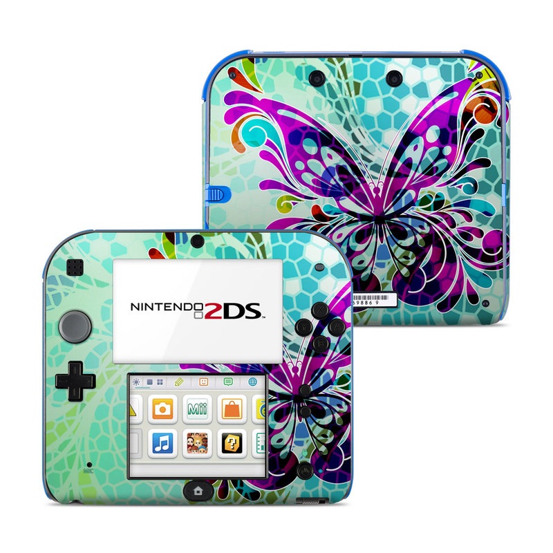 Nintendo 2DS Skin - Butterfly Glass (Image 1)