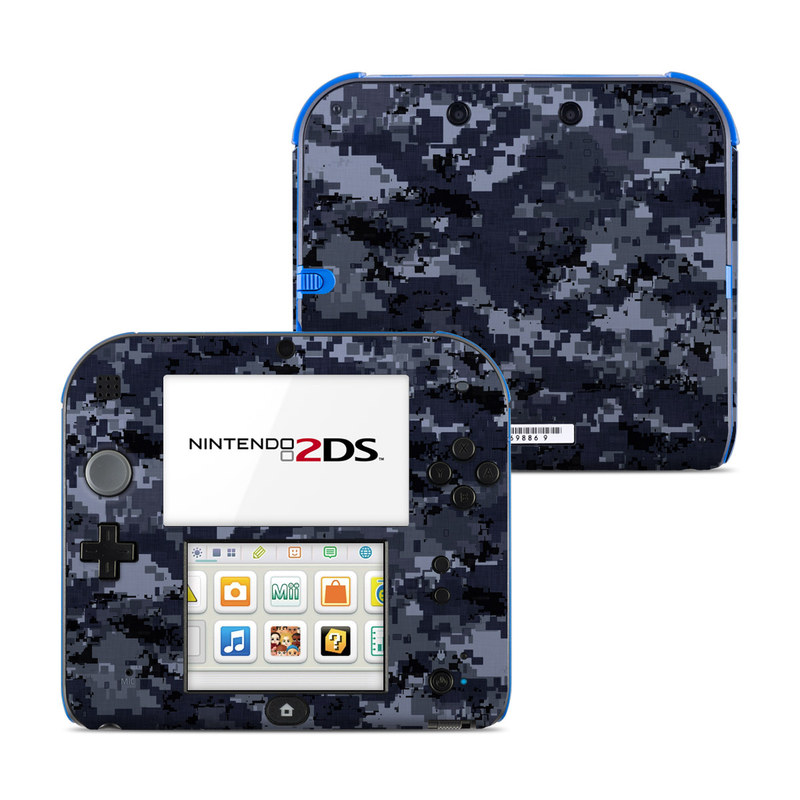 Nintendo 2DS Skin - Digital Navy Camo (Image 1)