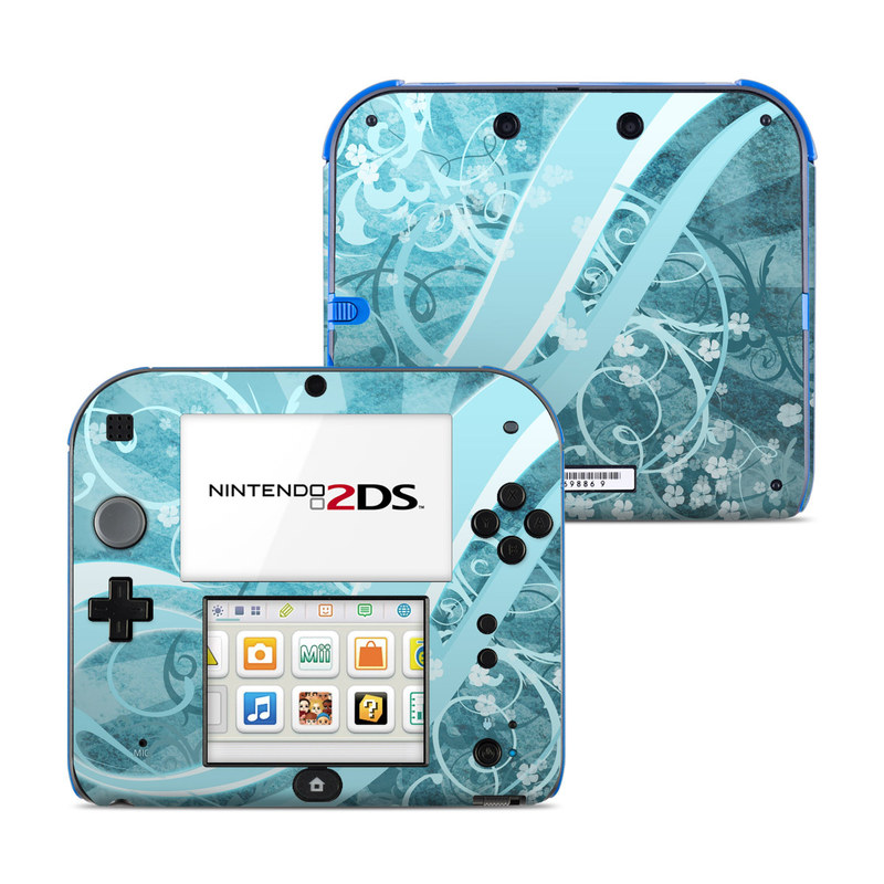 Nintendo 2DS Skin - Flores Agua (Image 1)