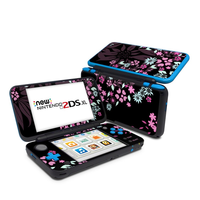 Nintendo 2DS XL Skin - Dark Flowers (Image 1)