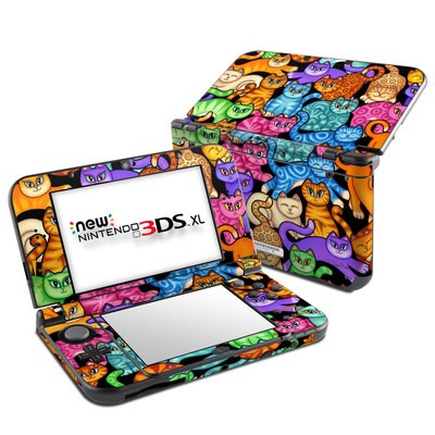 Nintendo New 3DS XL Skin - Colorful Kittens