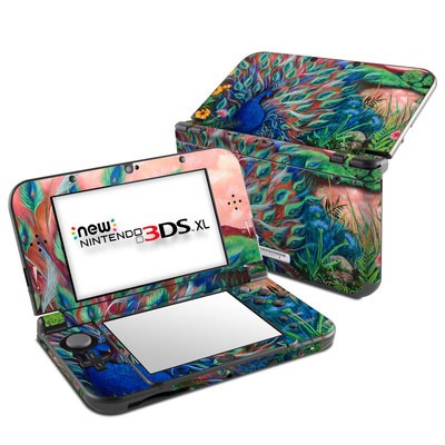 Nintendo New 3DS XL Skin - Coral Peacock
